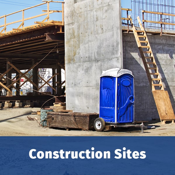 porta potties at a construction site in Napa County CA